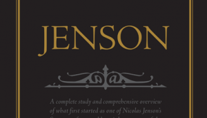 Close up of Jenson typeface