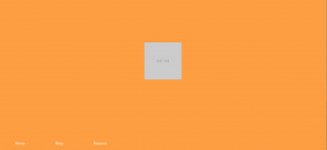 Splash page of website