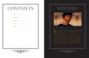 Content and history pages